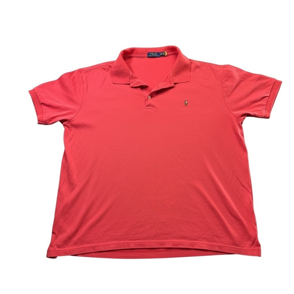 Polo Ralph Lauren Mens Polo Shirt 3XB Big Tall Coral Red Cotton Classic Fit